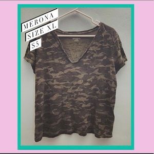 Camo V-Neck T-Shirt